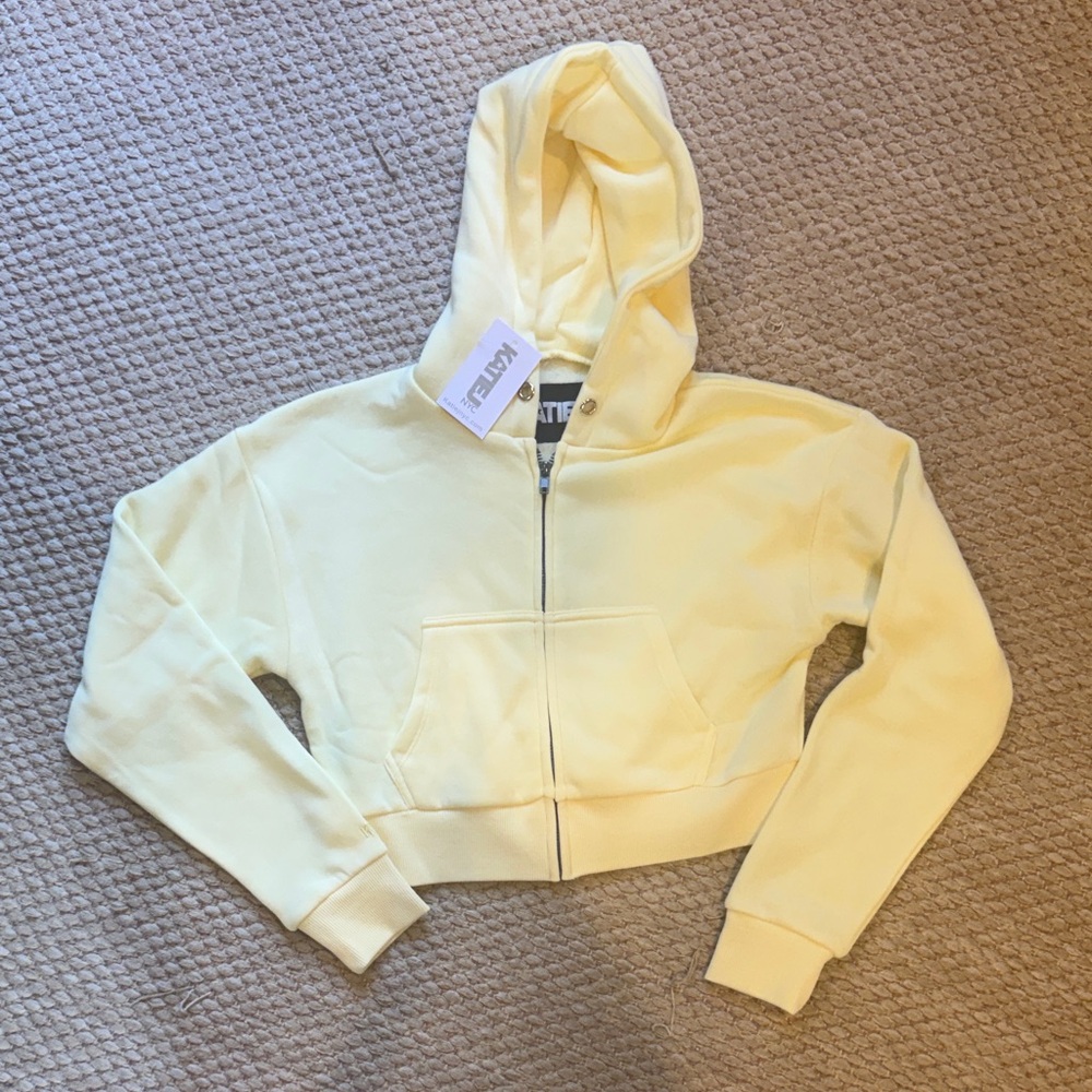 Katie J NYC Girls Dylan Cropped Zip Hoodie